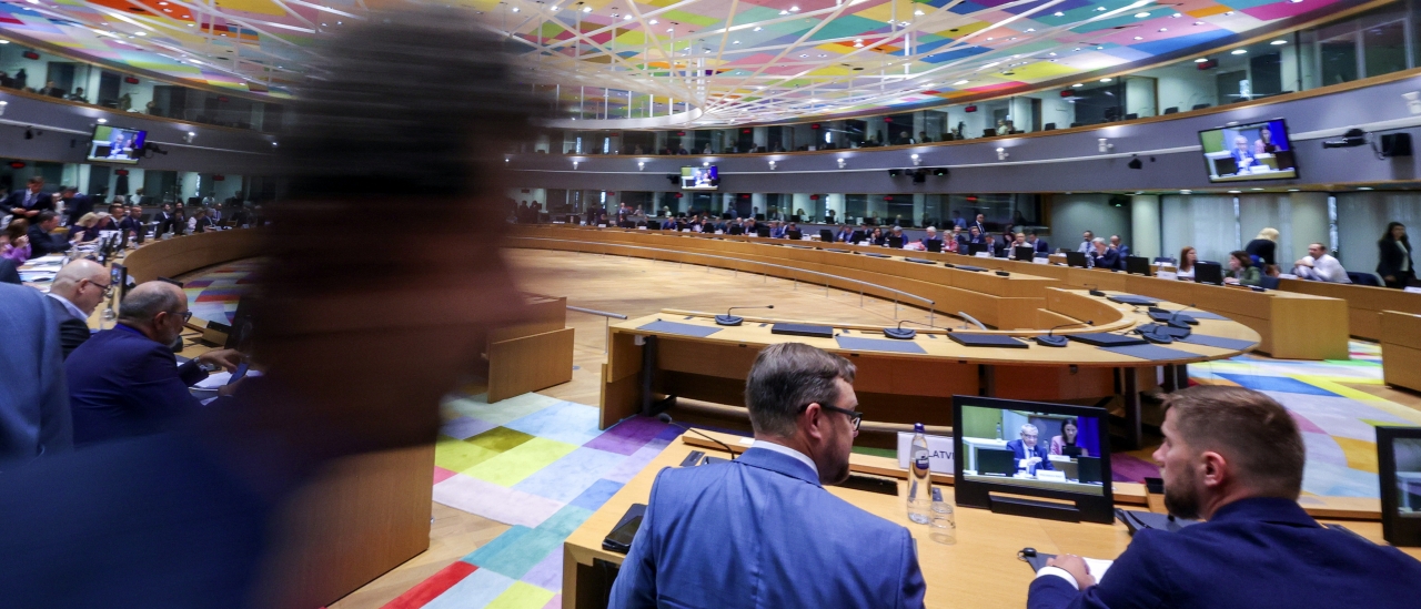 지난 9일(현지시간) 벨기에 EU 건물에서 EU 에너지 장관 회의가 열렸다.