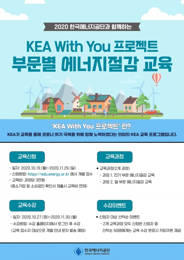 KEA With You 프로젝트 부문별 에너지절감교육 퍼스터.